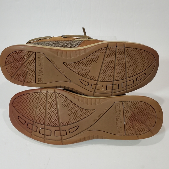 Sperry Top Sider Brown Tan Leather Boat Shoe Men's Size 8.5M 9276619 K-5 CH-196 - Picture 8 of 11